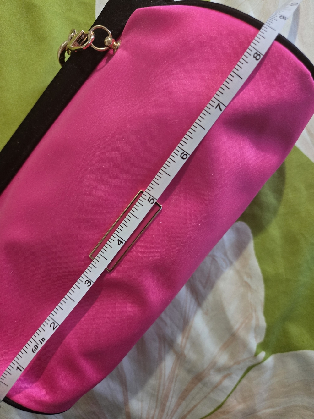 Prada Candy Hot Pink Satin Clutch with Black Chain Strap - Picture 7 of 7